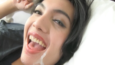 Experience the gorgeous slim lust filled dick babe Sofie barebacked and drenched in cum