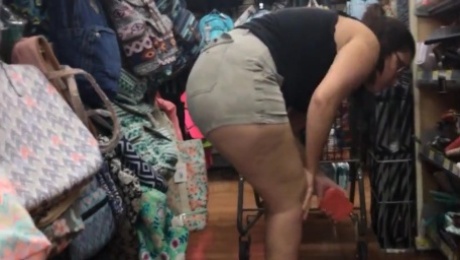 Wide butt bbw latina with ass eating shorts part 2