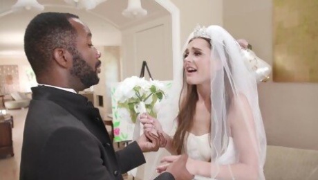 Hardcore interracial gangwith hot ass bride Aften Opal. HD