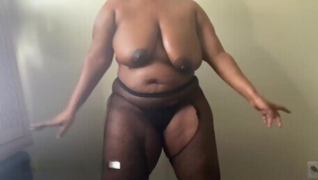 Ebony BBW Sensual Teasing Dance