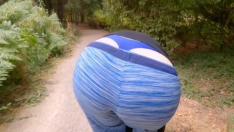Big Ass Wedgie And Thong Flashing Milf on A Public Trail