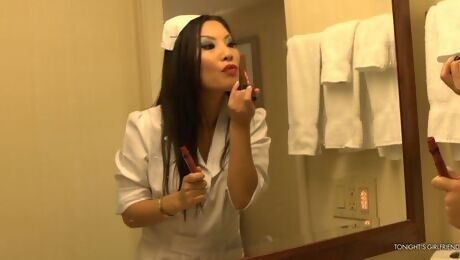 Dazzling Asa Akira at blowjob porn